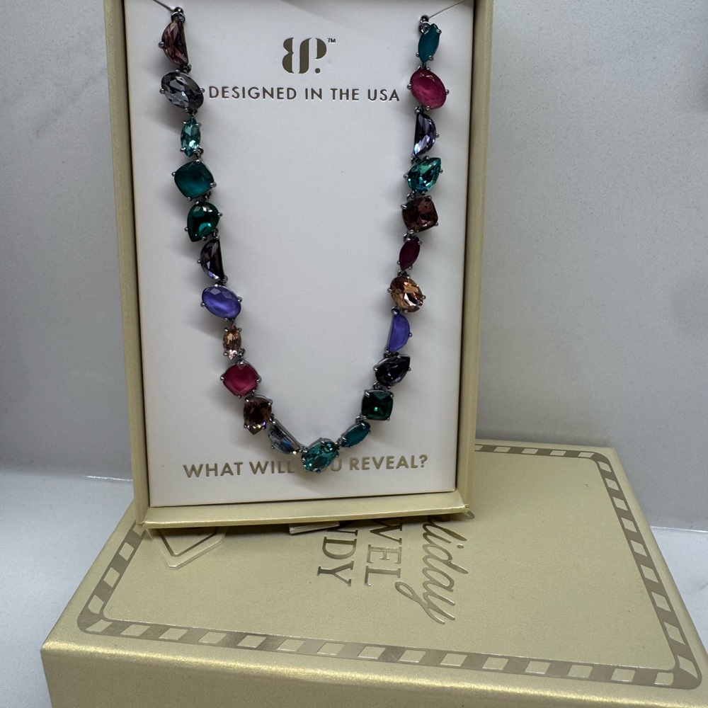 BP Multicolor Gemstone Holiday Necklace